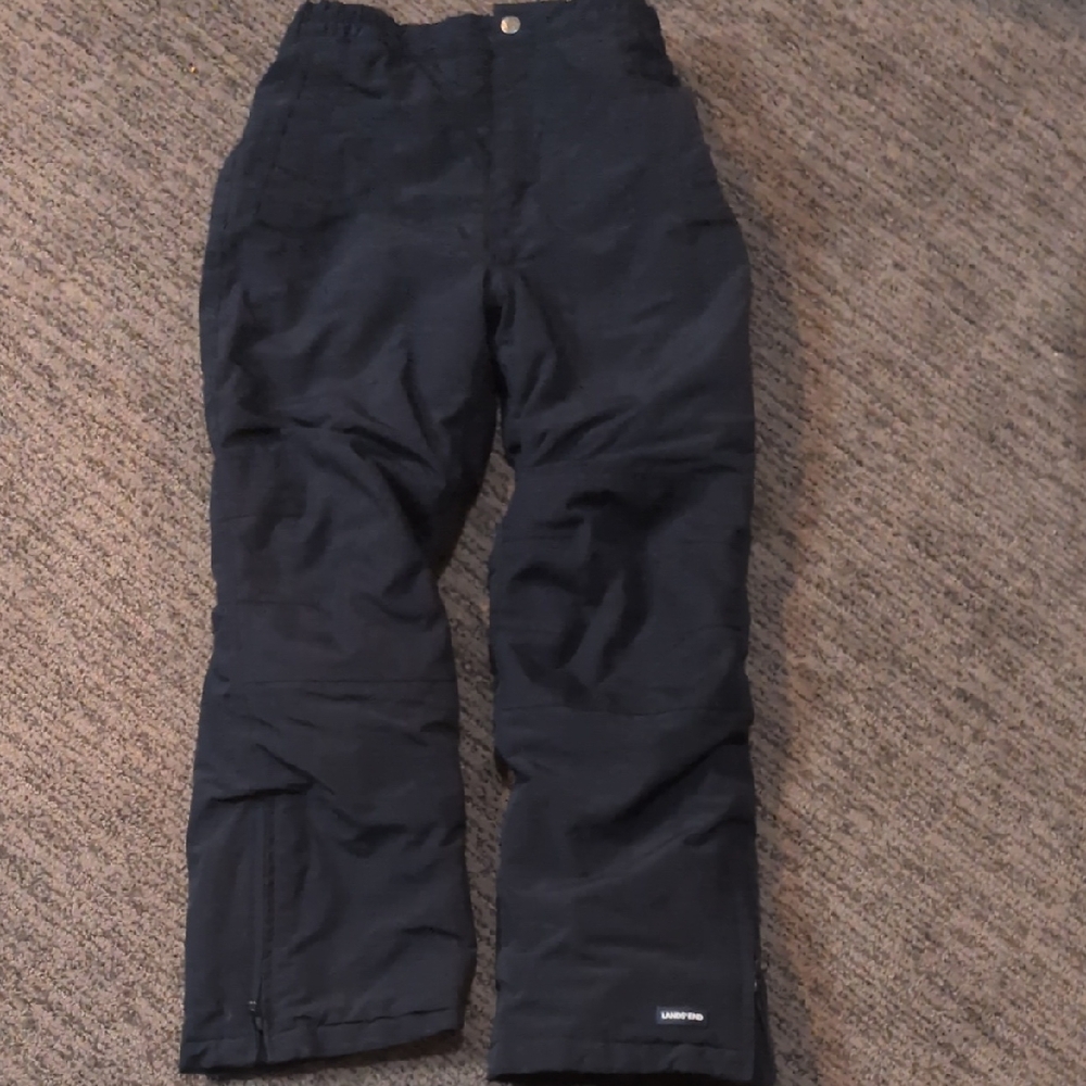 Lands' End Kids' Black Snow Pants